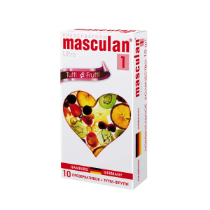 Презервативы "Masculan Tutti&Frutti" желтые, ароматизированные, 10шт