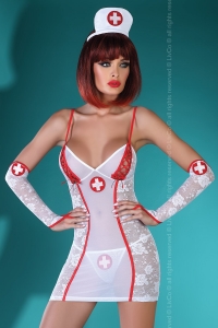 Костюм медсестры "Livco Corsetti Charleen" платье + перчатки, S/M