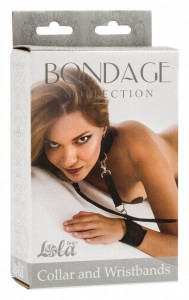 Набор БДСМ девайсов "Bondage" ошейник, наручники, поводок