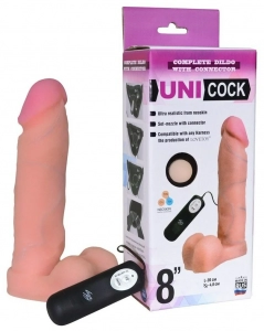 Насадка на страпон "Uni Cock 8" реалистичная, с вибрацией