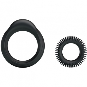  Набор эрекционных колец "Ring" черные, силикон