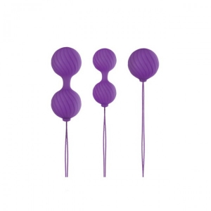 Набор вагинальных шариков "NSN" рельефные, фиолетовые