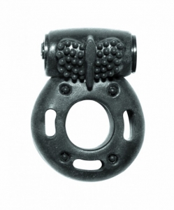 Эрекционное кольцо с вибрацией "Rings Axle-Pin" черное