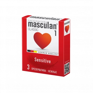 Презервативы "Masculan Sensitive" розовые, супер нежные, 3шт