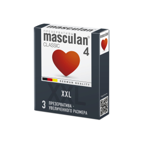 Презервативы "Masculan XXL" розовые, увеличенный размер, 3шт