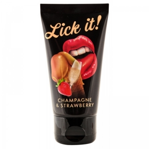Гель "Lick It Champagne-Strawberry" с ароматом и вкусом клубника-шампанское, 50ml