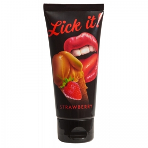 Гель "Lick It Strawberry" с ароматом и вкусом клубники, 100ml