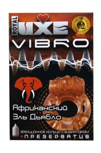 Эрекционное кольцо "Luxe Африканский Эль-Дьябло" с вибрацией
