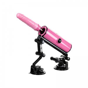 Секс машина на дистанционном пульте управления "Pink-Punk" на присосках, розовая