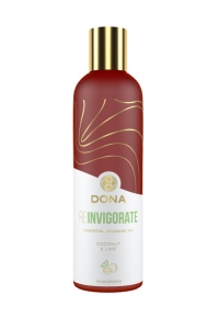 Массажное масло "Dona Reinvigorate" с ароматом кокоса и лайма, 120ml
