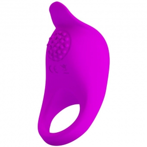 Эрекционное кольцо с вибрацией "Pretty Love Tongue" фиолетовое