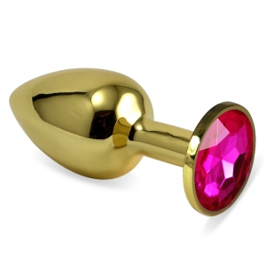 Пробка с розовым кристаллом "Vandersex" золото, S