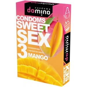 Презервативы оральные "Domino" со вкусом манго, 3шт