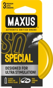 Презервативы точечно-ребристые "Maxus Special" в жестяном футляре, 3шт