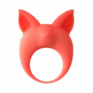 Кольцо эрекционное с вибрацией "Kitten Kyle" оранжевая кошка