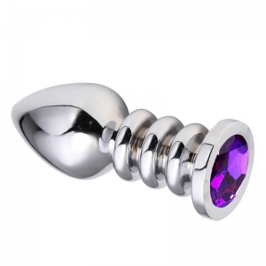 Пробка с фиолетовым кристаллом "Vandersex" металл, рельефная ножка, S
