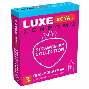 Презервативы "Luxe Strawberry" с ароматом клубники, 3шт