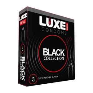 Презервативы "Luxe Black Collection" тонкие, черные, 3шт