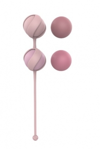 Вагинальные шарики "Love Story Valkyrie" 4 шарика разного веса + петля, розовые