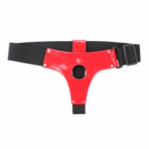 Трусики для страпона "BDSM-​Арсенал" с кольцом, красные