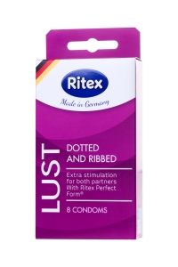 Презервативы "Ritex Lust" с кольцами и точками, 8шт