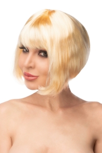 Парик "Джага-Джага Рико" каре с челкой, соломенный блондин