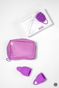 Набор менструальных чаш "Lola Tulip" фиолетовые, 2шт