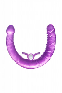 Вибратор двухголовый с клиторальными стимуляторами "Toyfa" фиолетовый