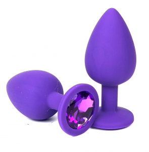 Пробка с фиолетовым кристаллом "Vandersex" фиолетовая, L