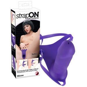 Страпон женский внутренний "StrapOn for Lovers" фиолетовый