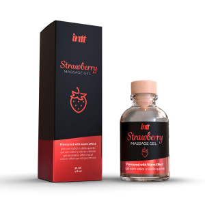 Масло для оральных ласк "Intt Strawberry" с ароматом и вкусом клубники, 30ml