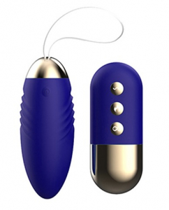 Виброяйцо с подогревом "Lilo Egg" на дистанционном управлении, синее