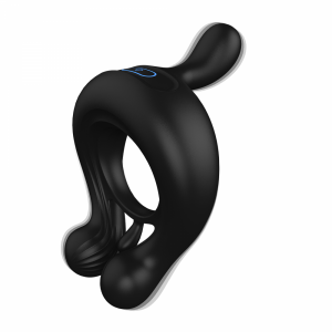 Эрекционное кольцо с вибрацией "S-Hande Unicom" черное