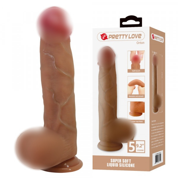 Фаллоимитатор на присоске "Pretty Love Orton" жидкий силикон