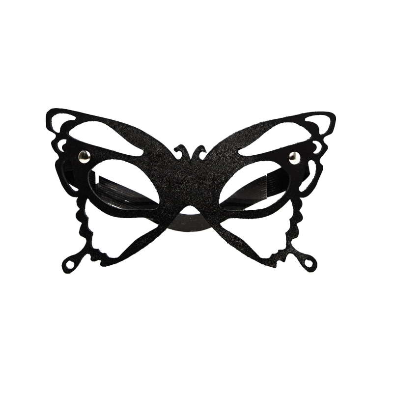 Маска открытая фигурная "Crazy Handmade" бабочка, кожа 