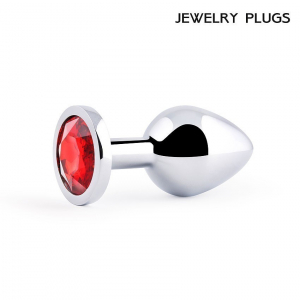 Пробка с красным кристаллом "Jewerly Plugs" металл, M