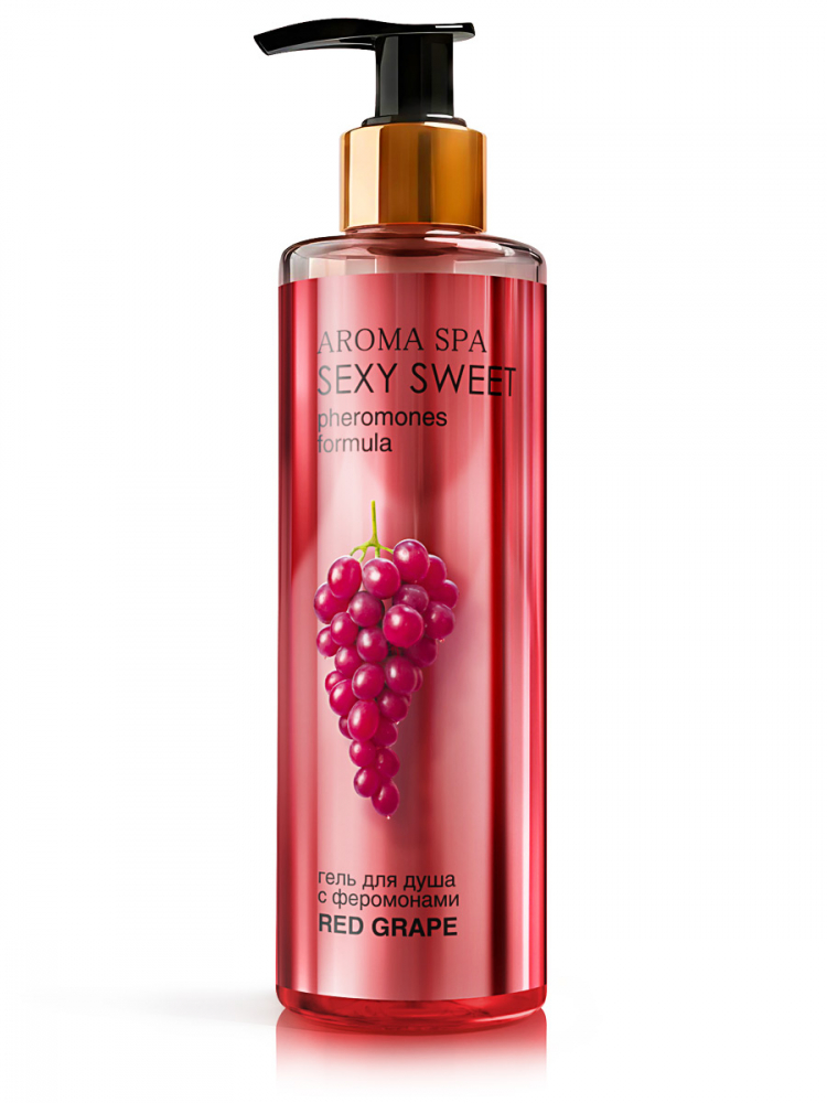 Гель для душа с ароматом винограда и феромонами "Aroma Spa Sexy Sweet Red Grape" 200ml 