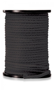 Веревка "Fetish"  черная, мягкая, 60 метров